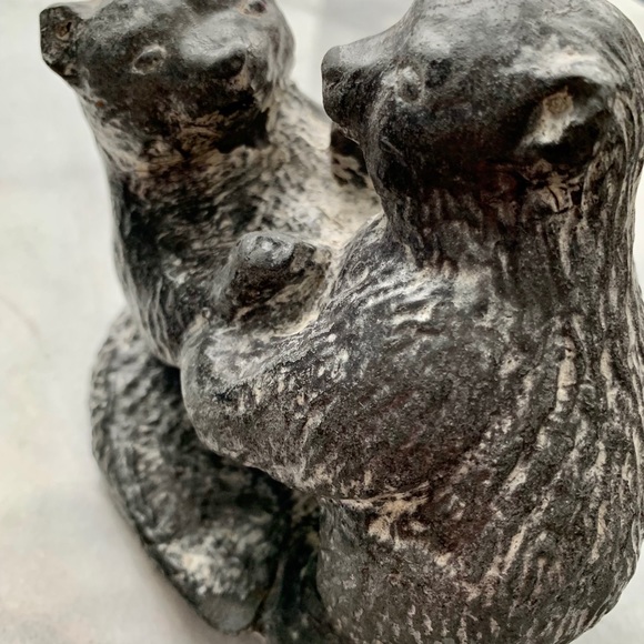 An "Al Wolf Original" Bear Cubs Soapstone Carving - Picture 7 of 8